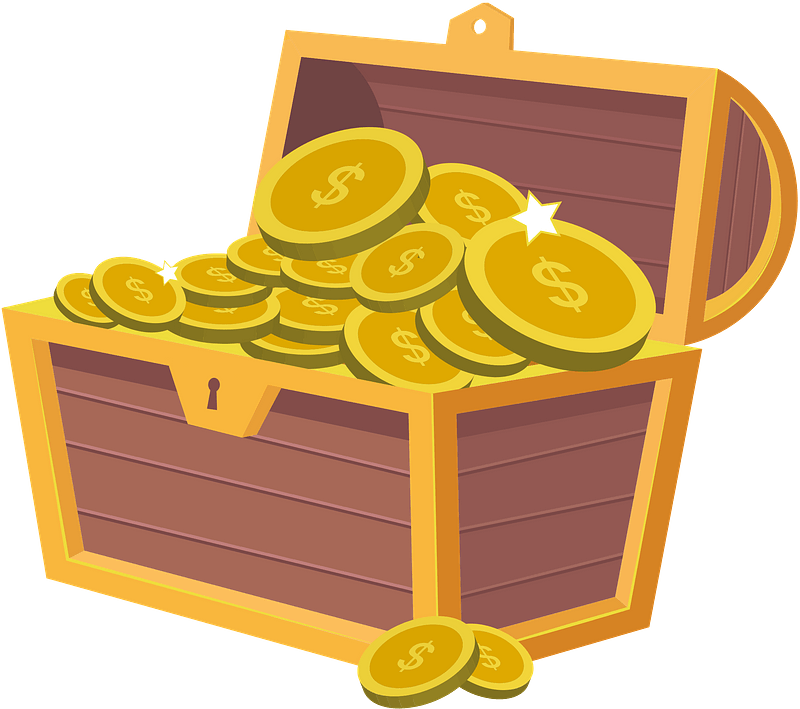 Money 3221936 Clipart - Treasure Clip Art - Png Download (800x709), Png Download