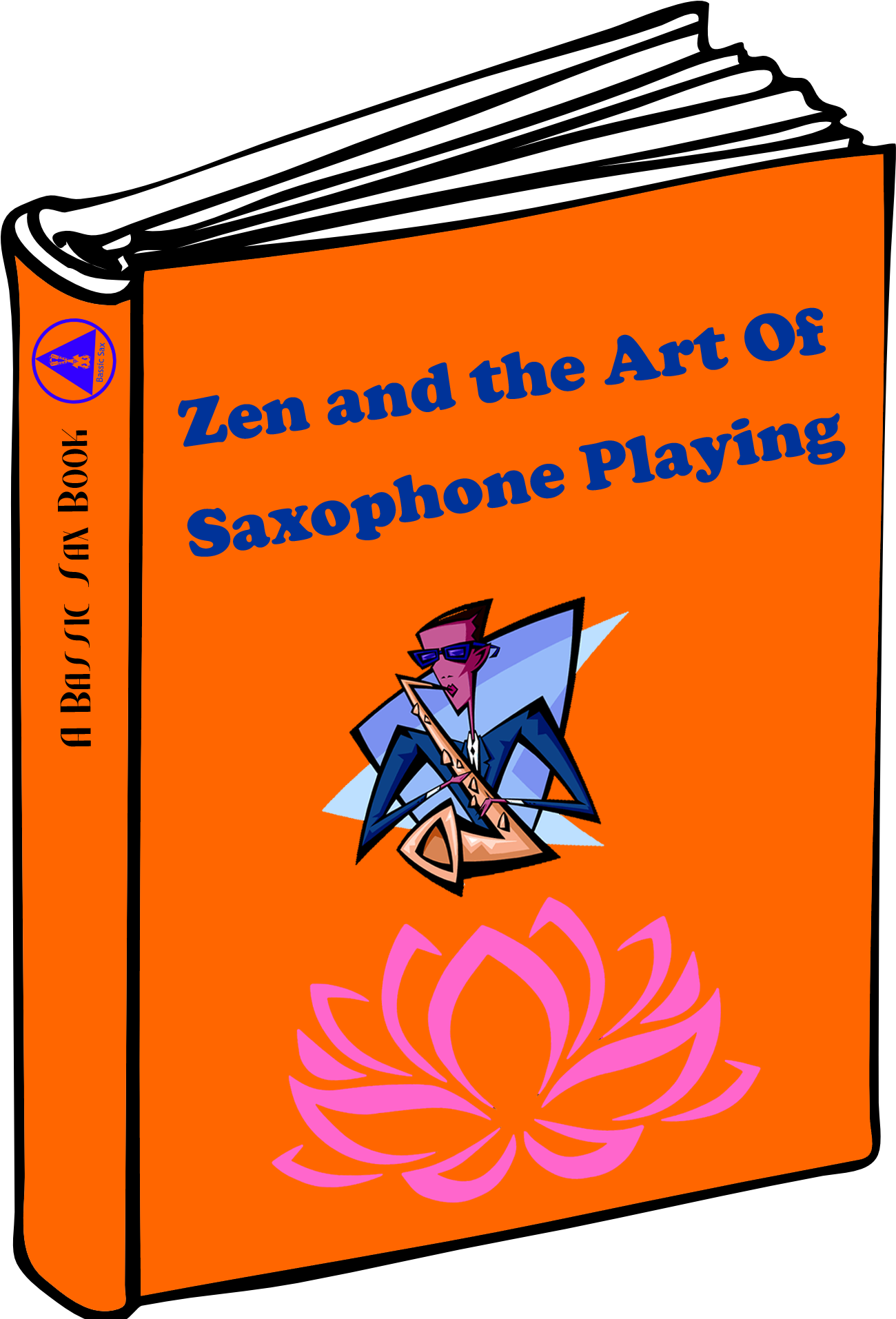 Zen And The Art Of Saxophone Playing, Lotus Flower, - Blank Book Cover Clipart - Png Download (1299x1920), Png Download