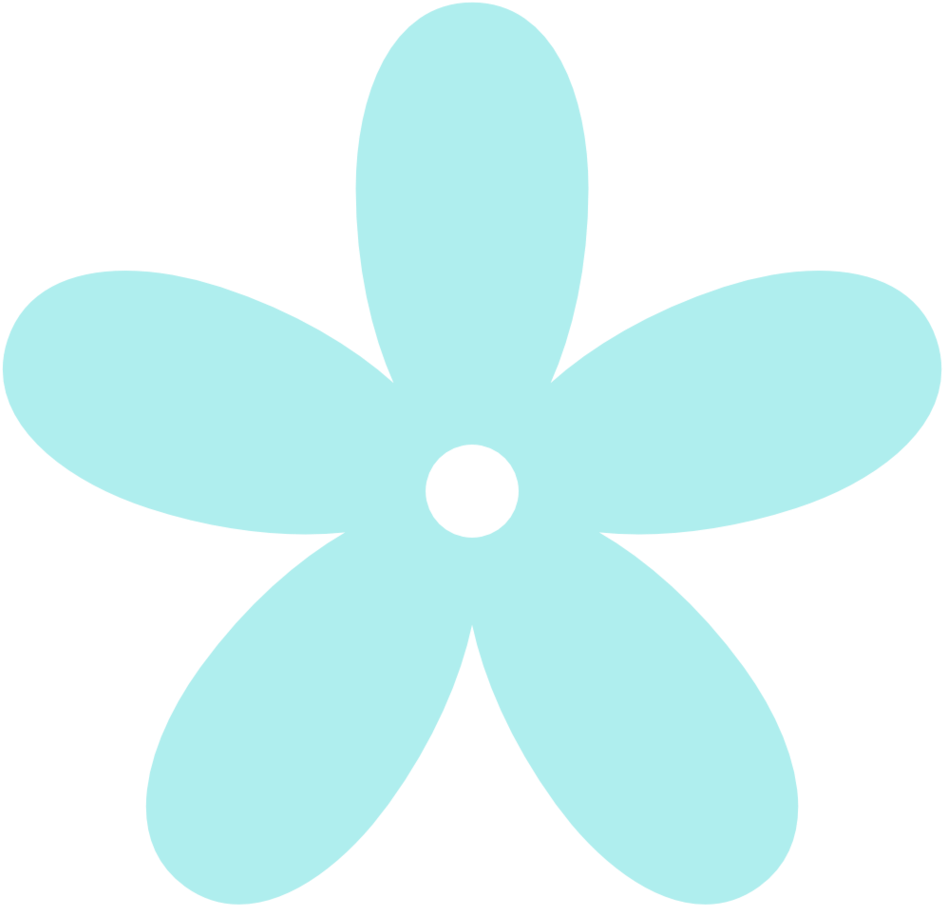 Light Blue Flowers Clipart , Png Download - Clipart Mint Colored Flowers Transparent Png (943x905), Png Download