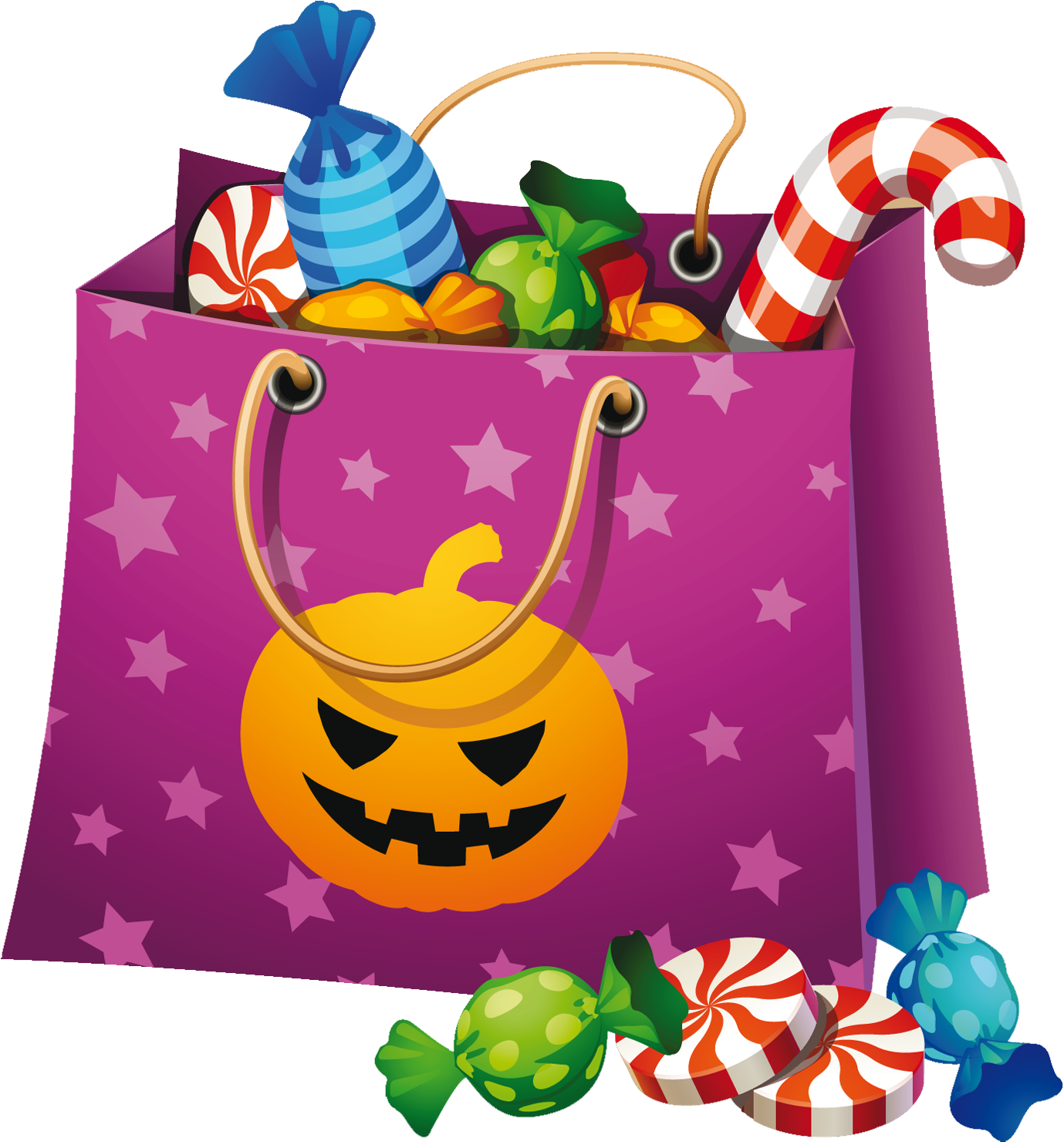 Halloween Candy Clipart - Candy Halloween Clipart - Png Download (1379x1480), Png Download