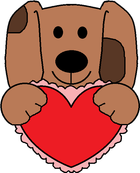 Valentine Dog Clipart Jpg Freeuse Download Valentine - Png Download (522x621), Png Download