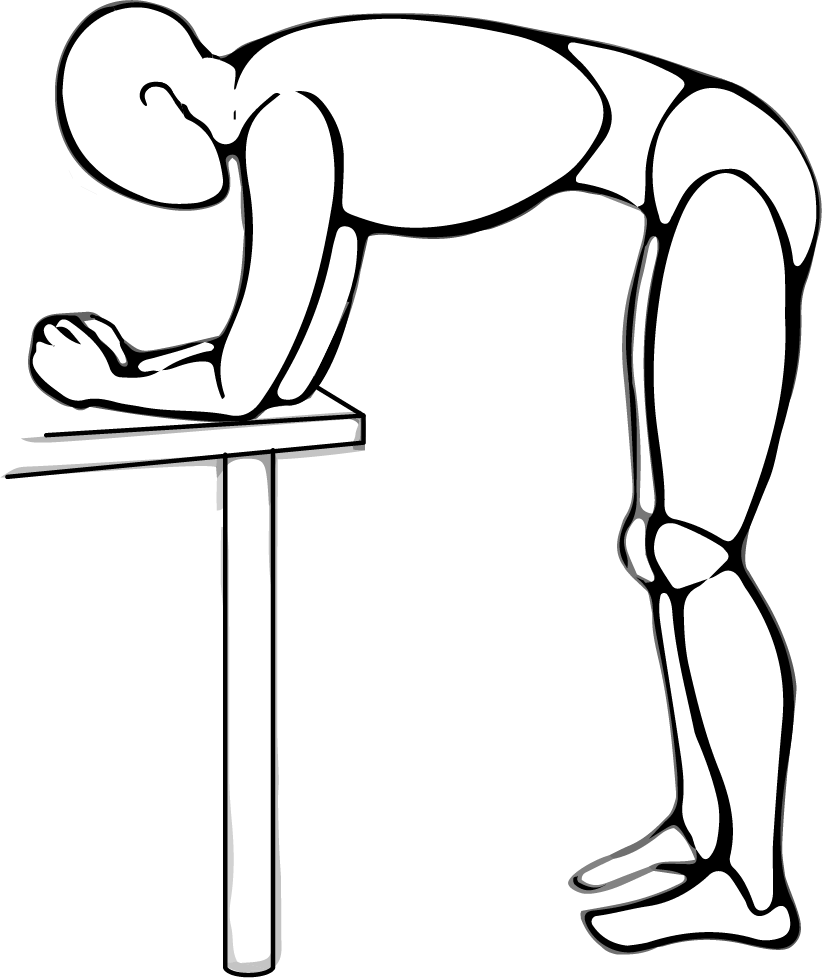 Standing Leaning On Table Clipart (822x978), Png Download