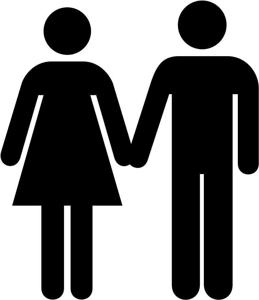 Man And Woman Icon Svg Clip Arts - Man And Woman Icon Png Transparent Png (1024x1024), Png Download