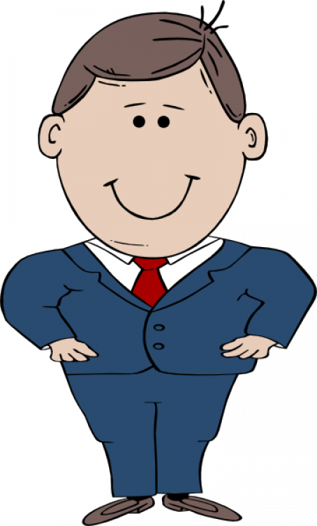 Man In Suit Standing Clipart Picture Royalty Free Free - Short Man Clipart - Png Download (450x745), Png Download