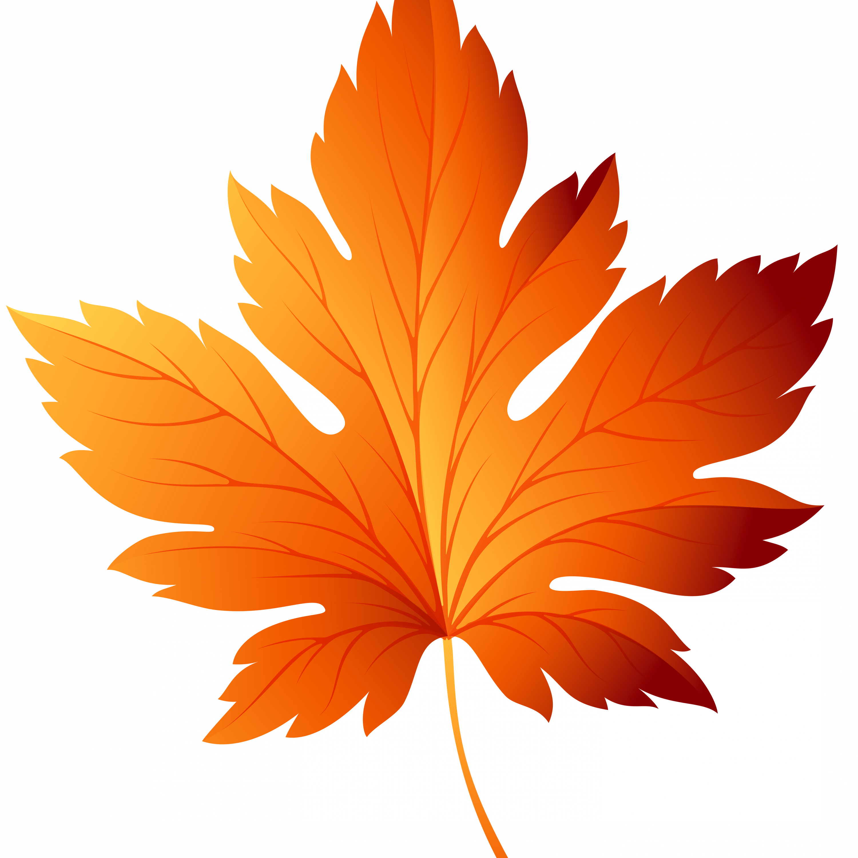 Clip Art Fall Leaf - Png Download (3000x3000), Png Download