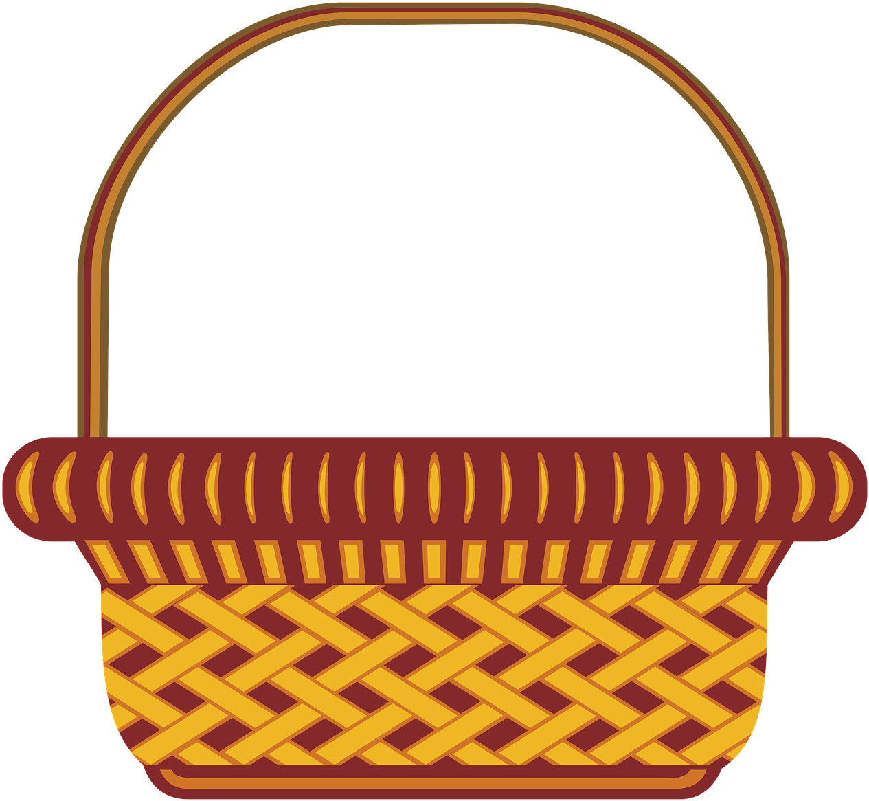 Basket Cartoon Png Clipart (1280x1179), Png Download