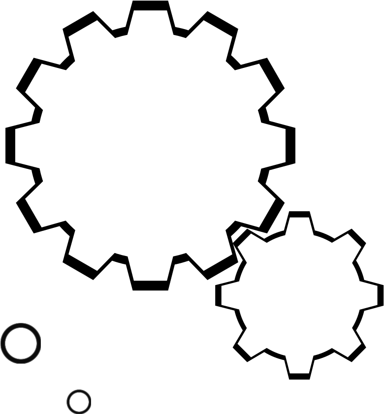 Simple Gears Svg Clip Arts - White Gears Clipart - Png Download (1024x1024), Png Download