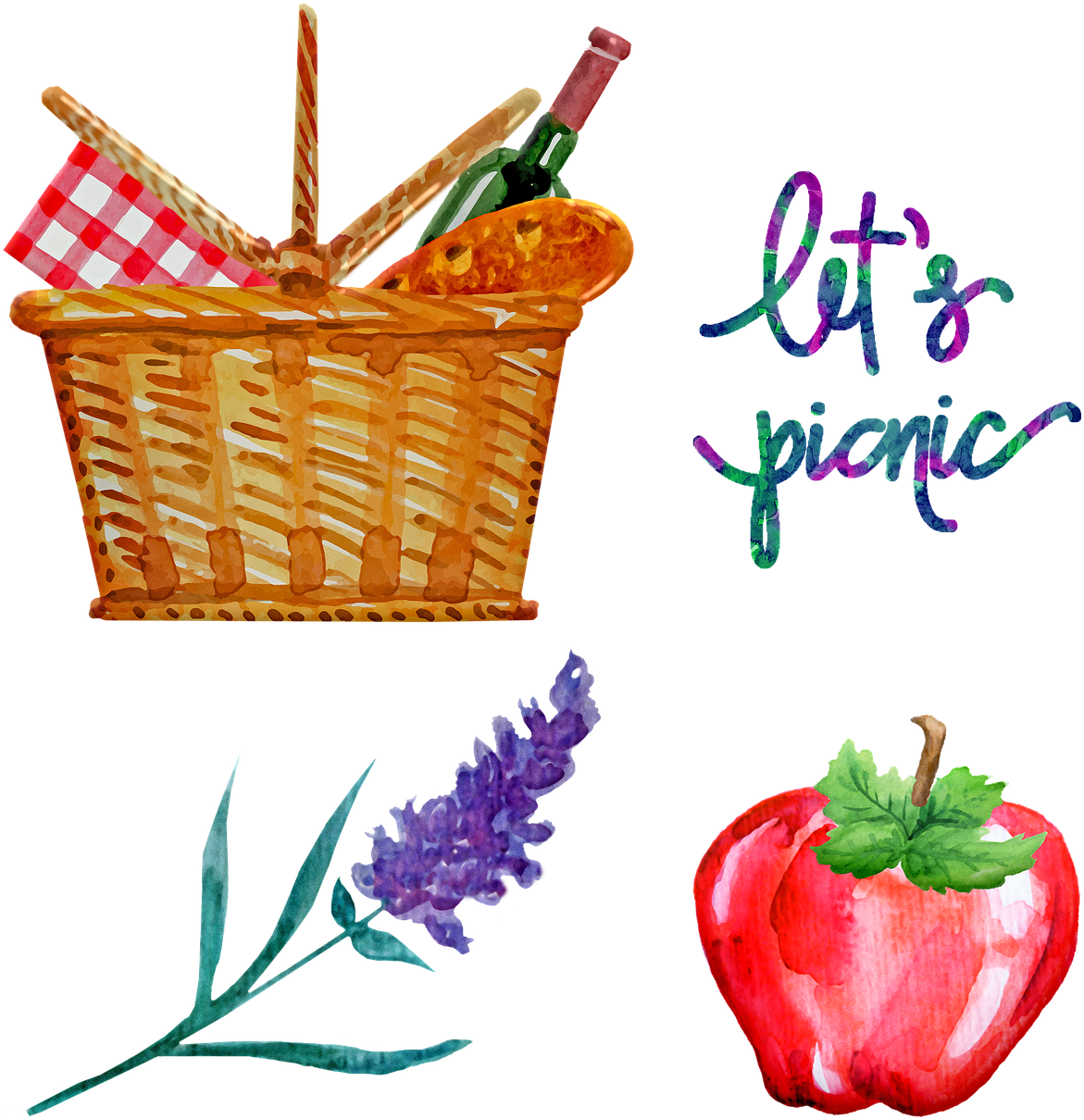 Picnic Basket Clipart (1280x1269), Png Download