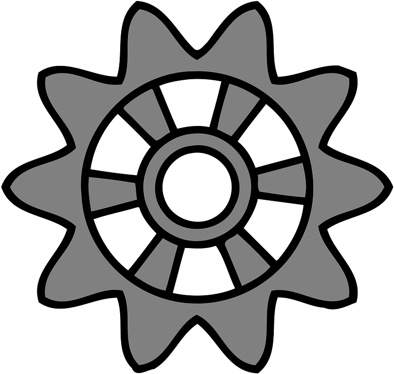 Gears Type2 Teeth10 Clipart - App With Circle Logo - Png Download (800x760), Png Download