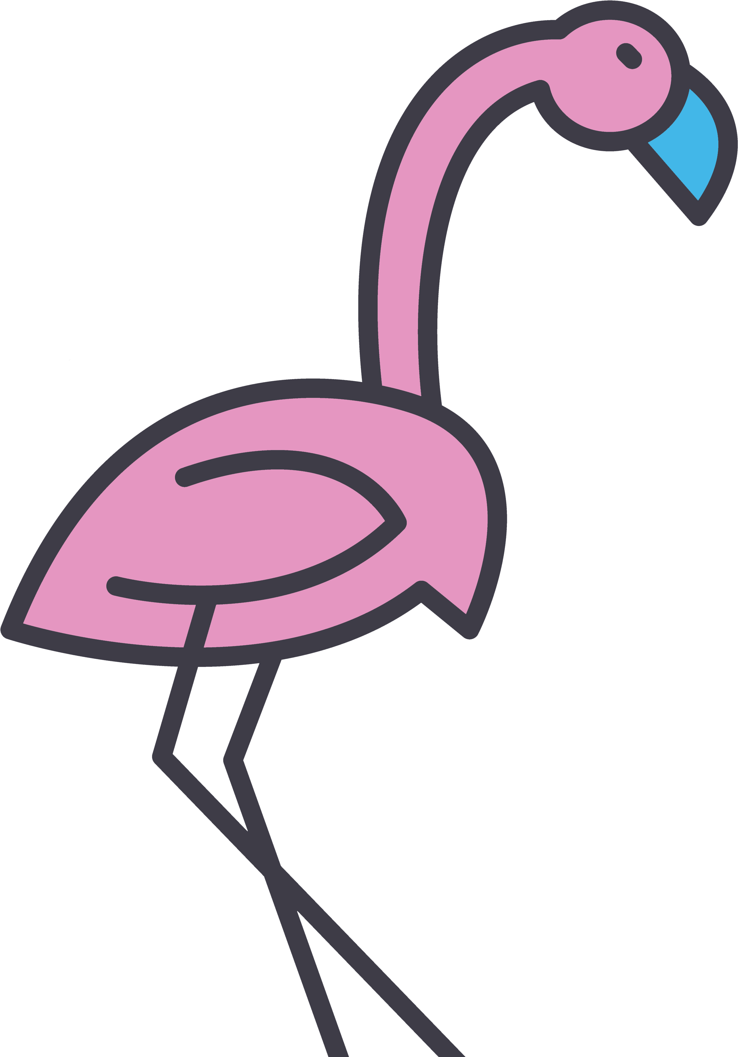 Greater Flamingo Clipart (6000x3606), Png Download