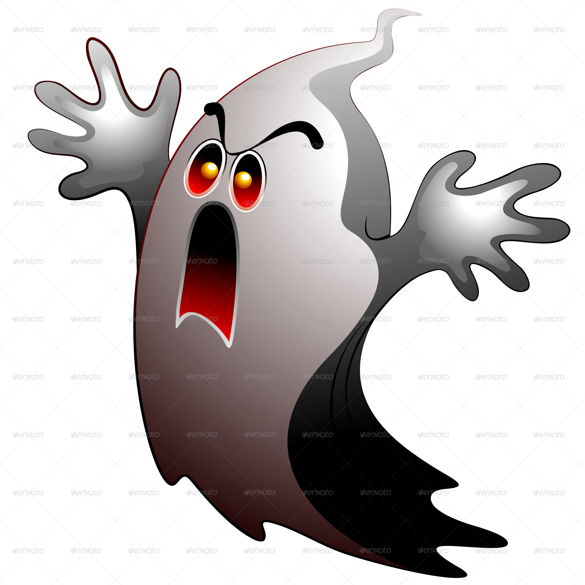 Ghost, Halloween Party Stickers Poster Frame Bluedarkat - Halloween Png Personagens Fantasma Clipart (2001x2001), Png Download