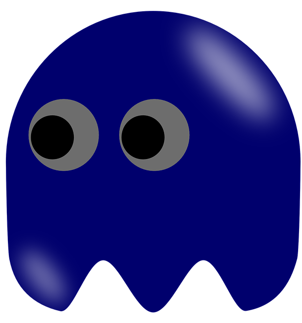 Blue Ghost Pac Man Clipart - Png Download (600x576), Png Download