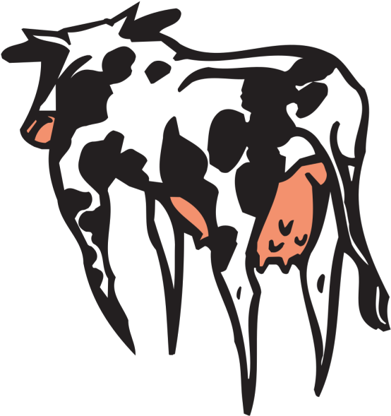 Colored Cow Rear View Png Images - Cow Backside Png Clipart (600x600), Png Download