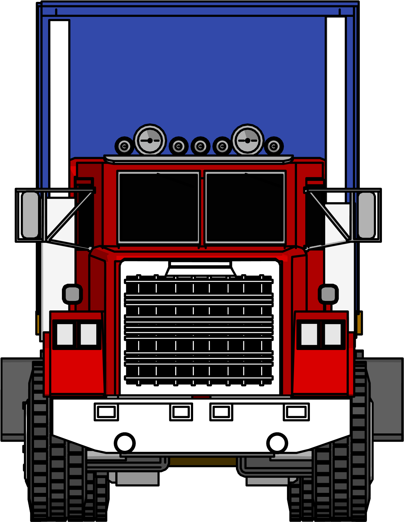 Industrial Truck Big Truck Clipart Png Image Front - Truck Front View Clipart Transparent Png (1370x1748), Png Download