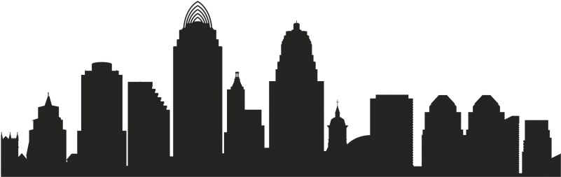 Cincinnati Skyline Silhouette Royalty-free - Cincinnati Skyline Vector Clipart (800x800), Png Download