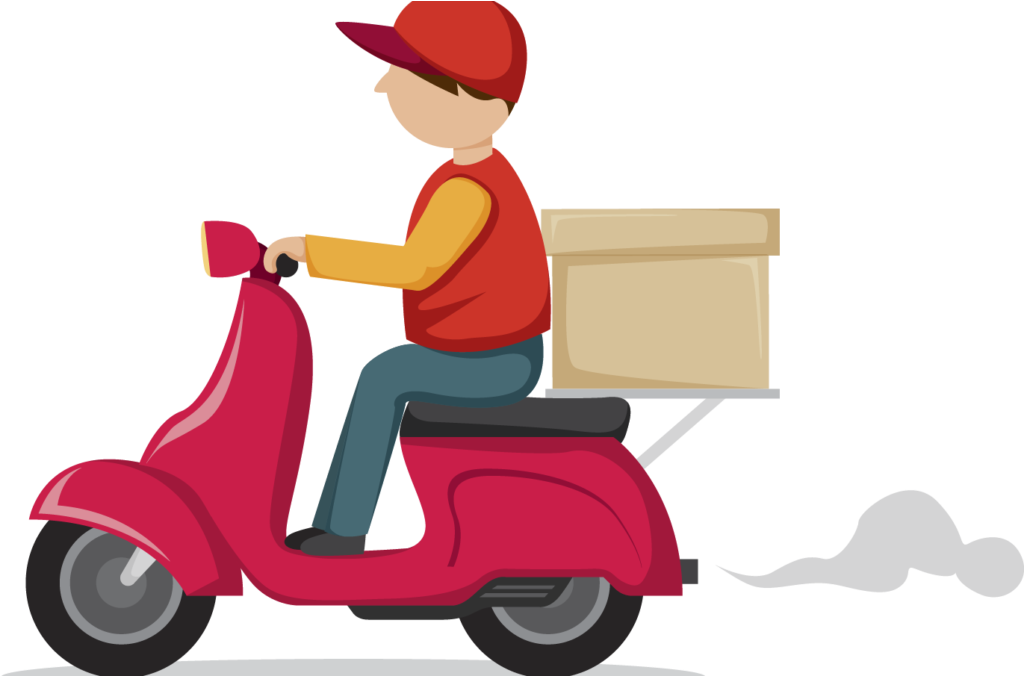 Scooter Clipart Delivery Scooter - Delivery Clipart - Png Download (1024x676), Png Download