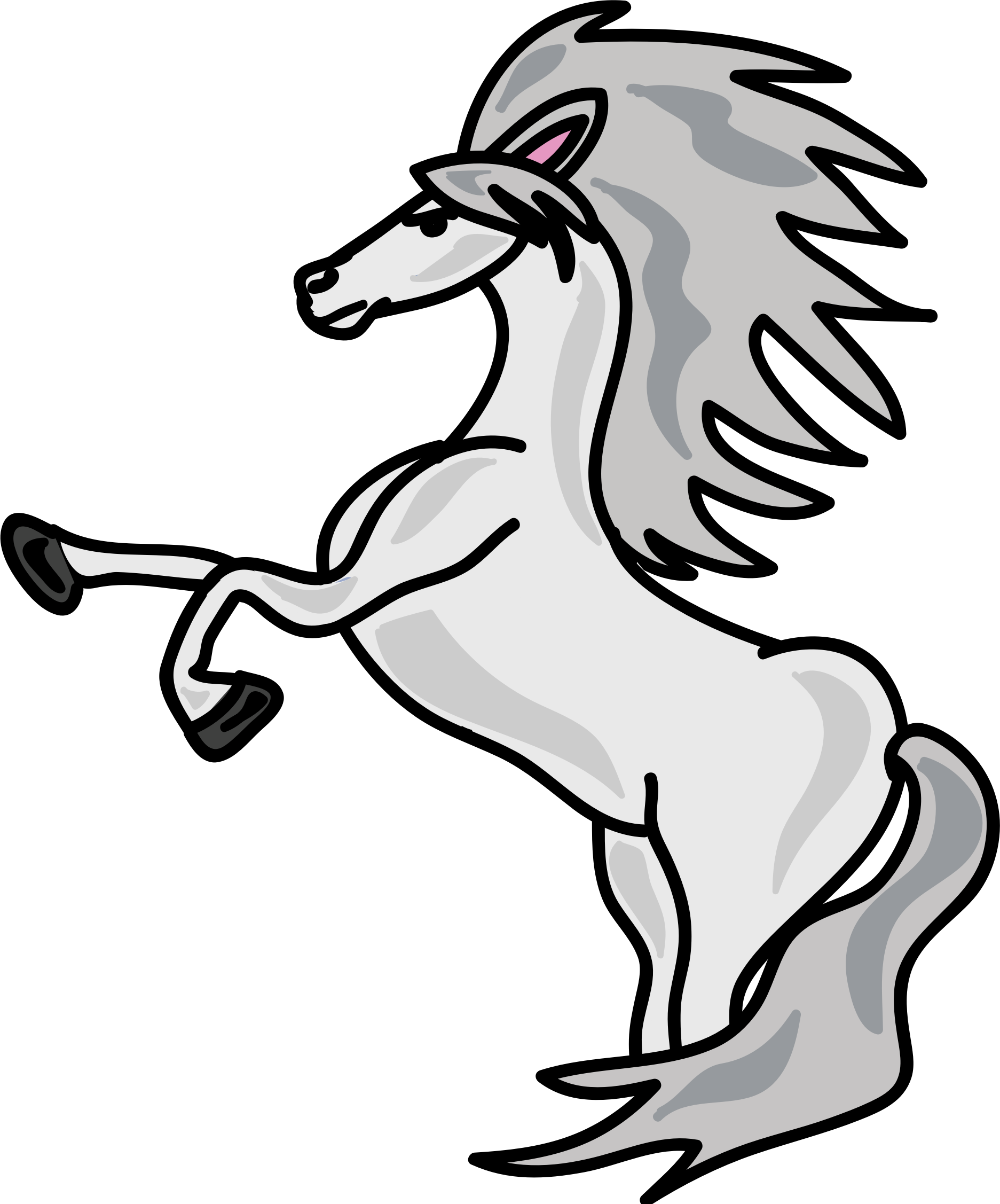 Horse Head Png Download - Blue Unicorn Clip Art Transparent Png (1873x2254), Png Download