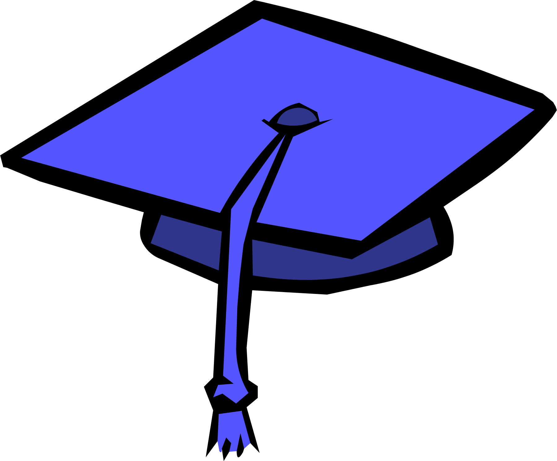 Club Penguin Rewritten Wiki - Blue Graduation Cap Clipart - Png Download (1799x1490), Png Download
