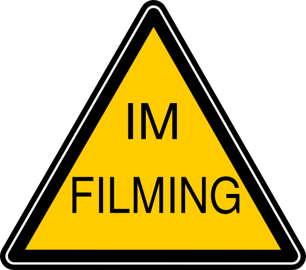 Im Filming Clipart (600x529), Png Download
