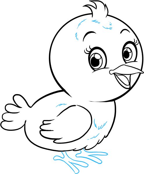 How To Draw Baby Bird - Baby Bird Cartoon Png Clipart (680x678), Png Download