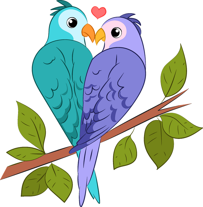Love Birds Clipart - Lovebird - Png Download (785x800), Png Download