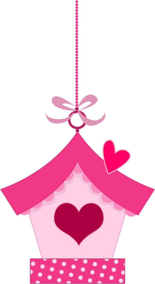 Pink In Love Birds Clipart - Topo De Bolo Jardim Encantado Para Imprimir - Png Download (800x1200), Png Download