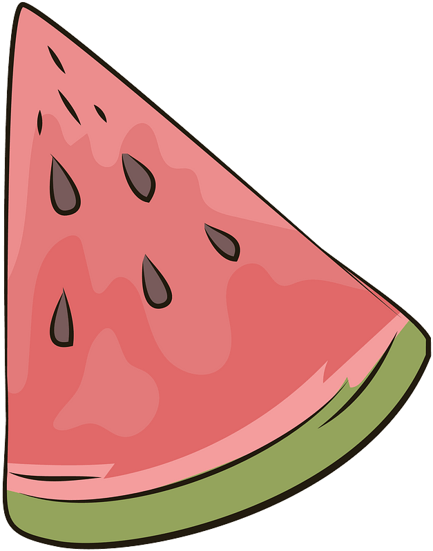 Watermelon Slice Clipart - Rebanada De Sandia Dibujo - Png Download (800x800), Png Download