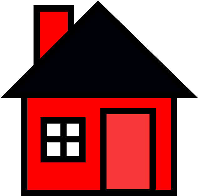 Red House Svg Clip Arts - House Made Of Shapes - Png Download (1024x1024), Png Download