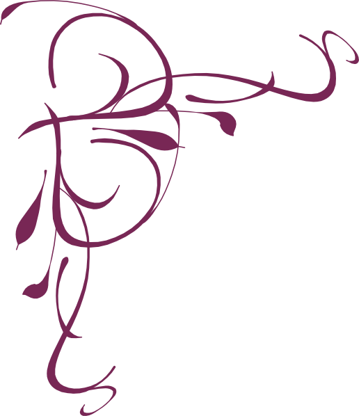 Floral Clip Art At - Corner Line Boarder Clipart - Png Download (516x598), Png Download