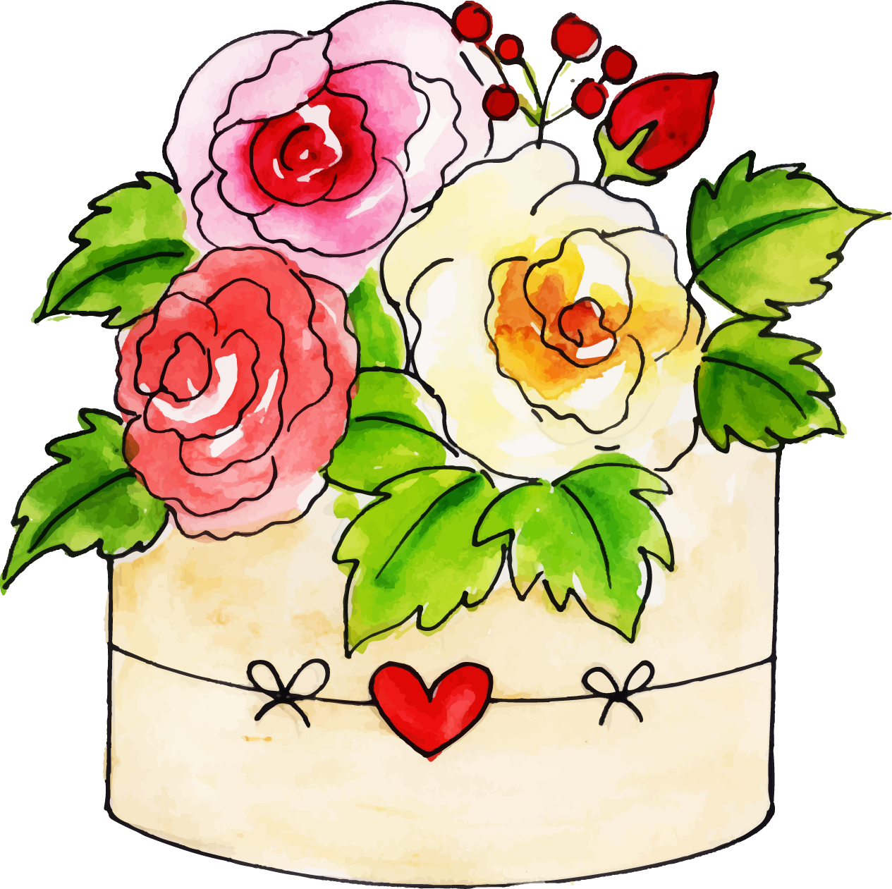 Floribunda Clipart (1265x1261), Png Download