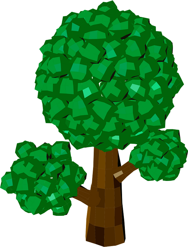 Tree Geometric Clipart - Clip Art - Png Download (610x800), Png Download