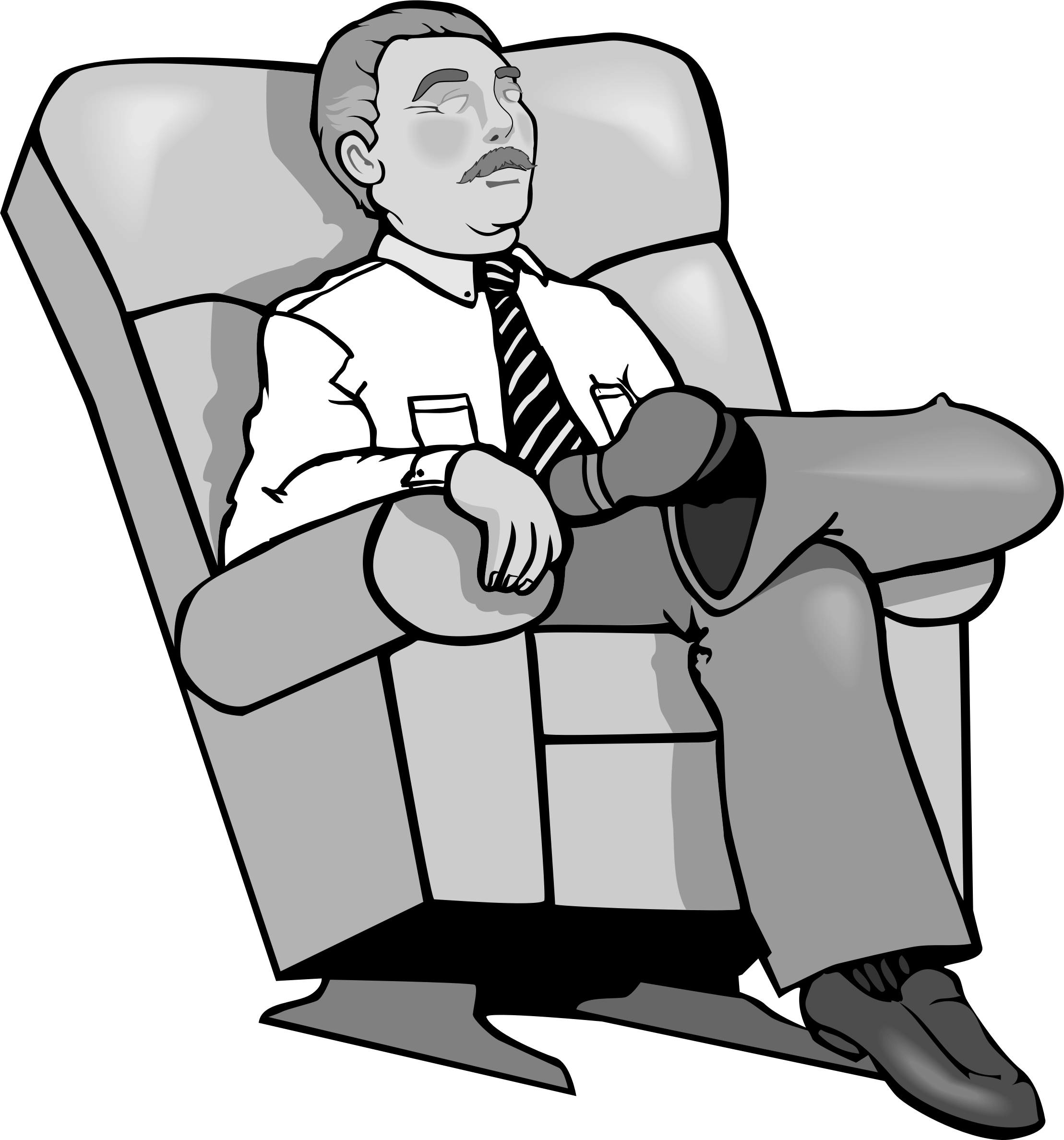 Clipart Kick Back Relax - Kick Back Clipart - Png Download (2217x2375), Png Download