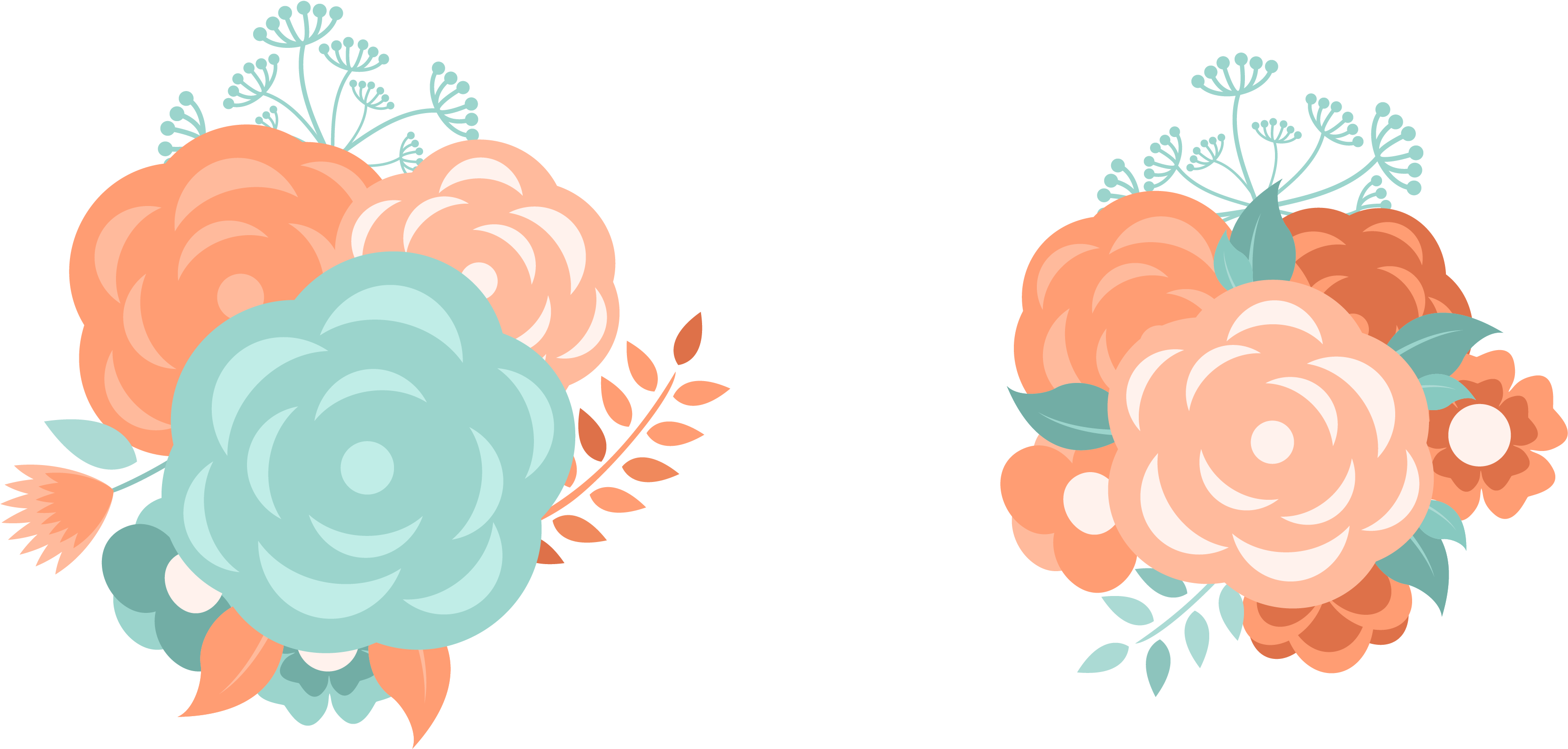 Download Transparent Wedding Flower Clip Art - Vector Peach Flower Png (#5570773) - PinClipart