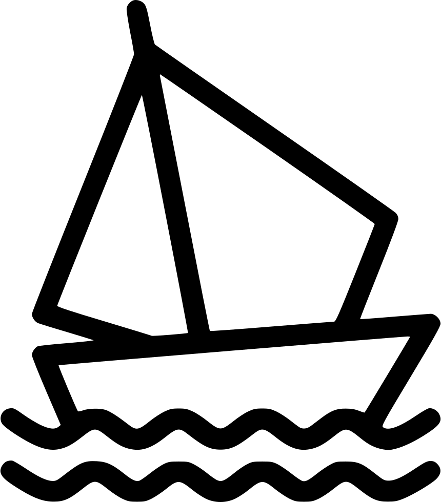 Yacht Boat Sail Sailing Water - Perahu Kertas Png Clipart (860x980), Png Download