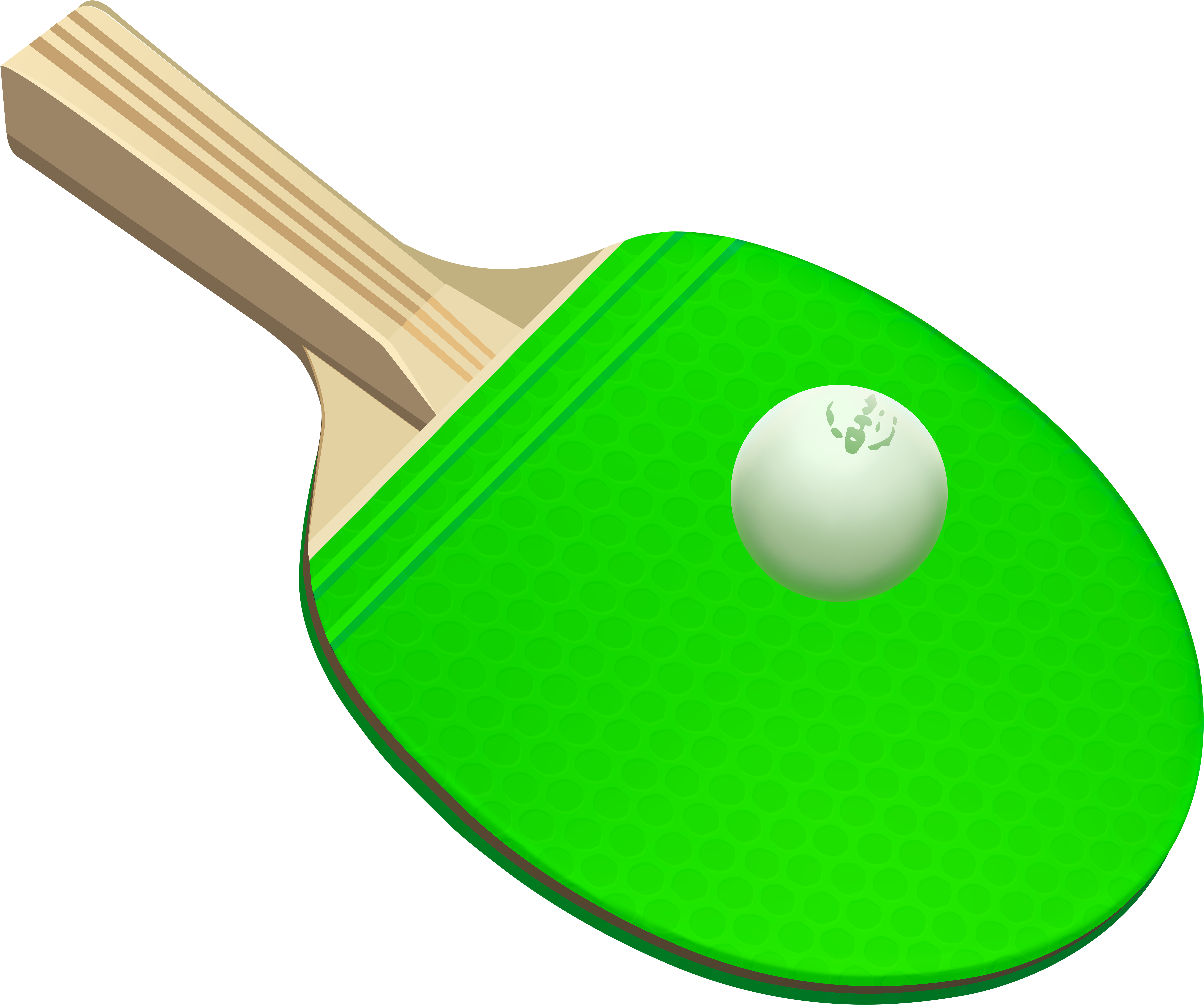 Ping Pong Racket And Ball Png Clip Art Image Transparent Png (8000x6751), Png Download