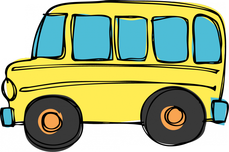 Clipart Bus Van School, Clipart Bus Van School Transparent - Bus Clipart - Png Download (800x532), Png Download