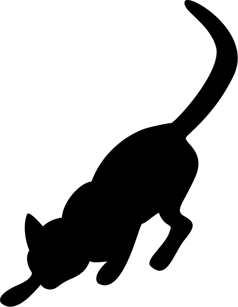 Cat Halloween Clip Art - Black Cat Icon Png Transparent Png (761x981), Png Download
