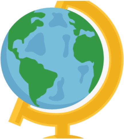Transparent X Png Azpng - Cute Globe Clipart (820x561), Png Download