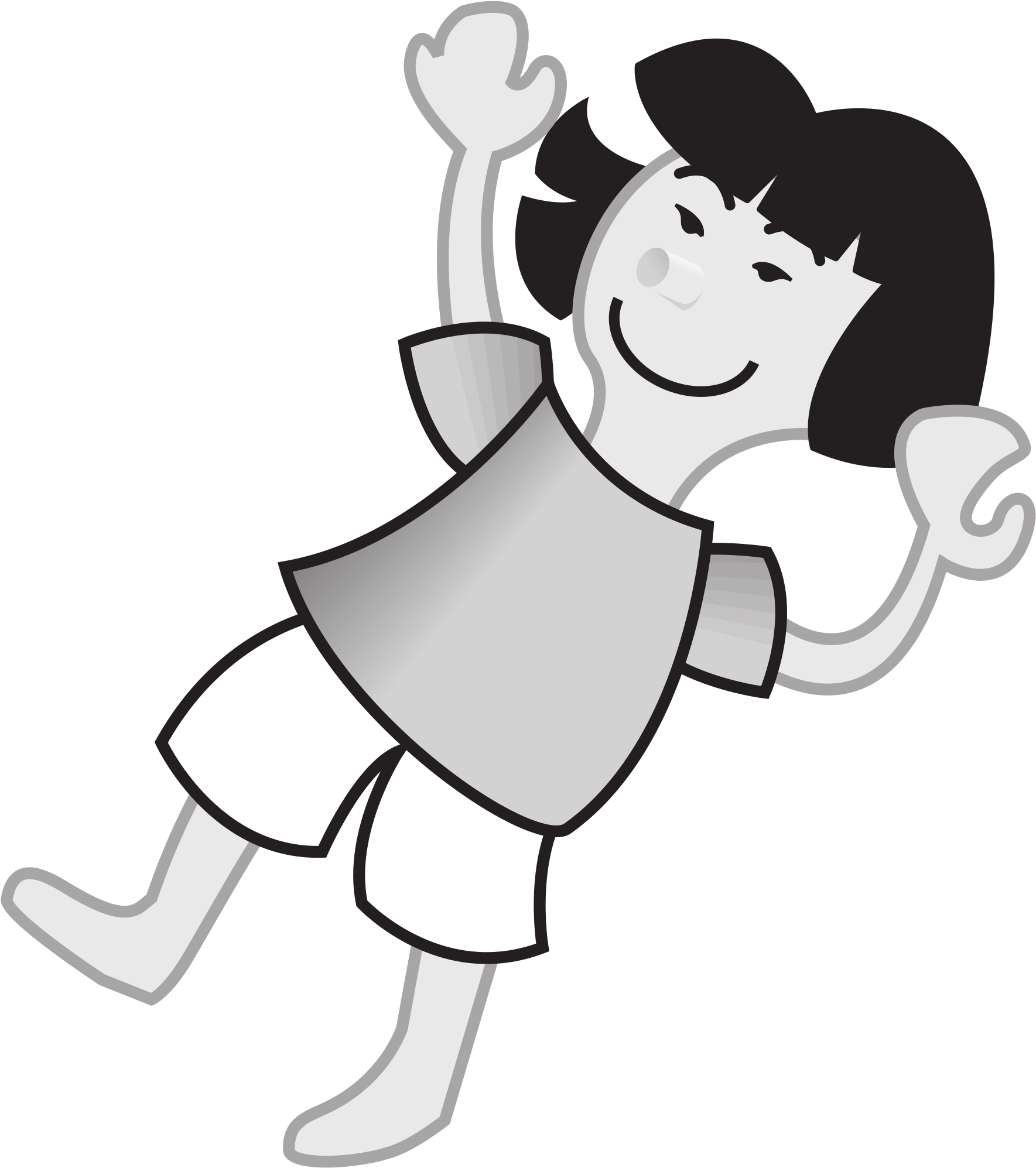 This Free Icons Png Design Of Asian Girl Falling Clipart - Niña Cayendo Dibujo Para Colorear Transparent Png (1769x1995), Png Download