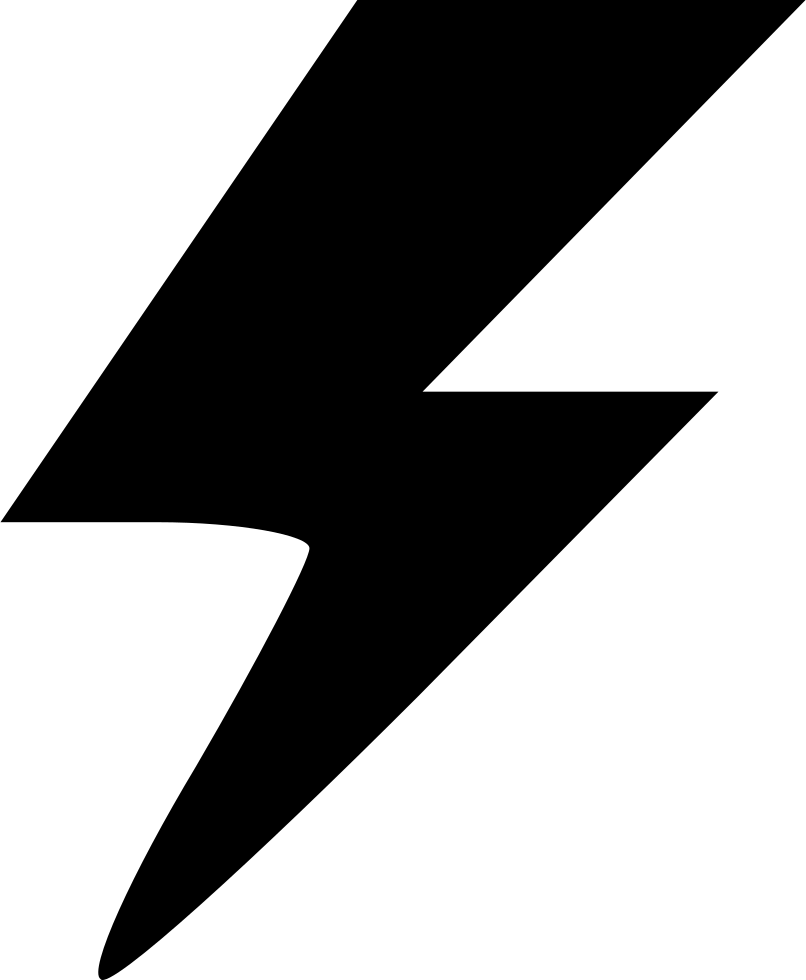 Lightning Svg Clipart Black - Lightning Clipart Png Black Transparent Png (806x980), Png Download