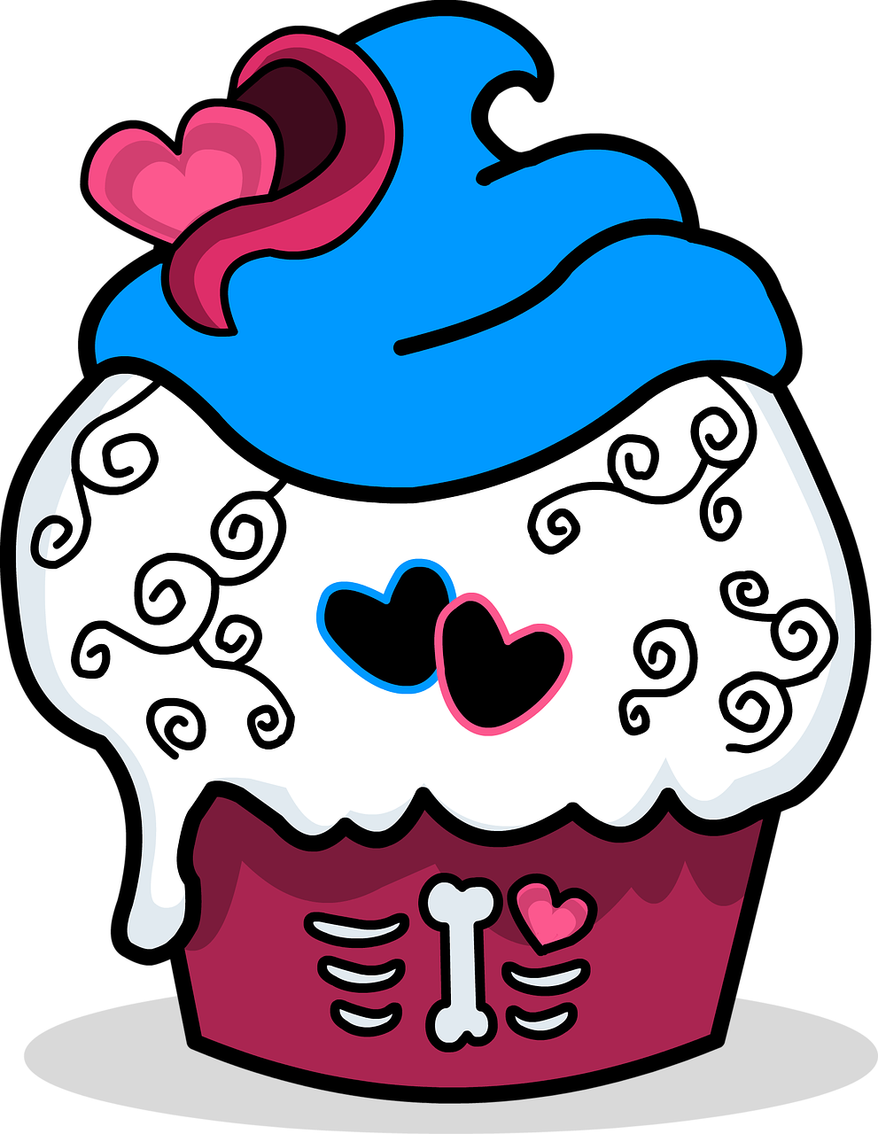 Cupcake Clipart (991x1280), Png Download