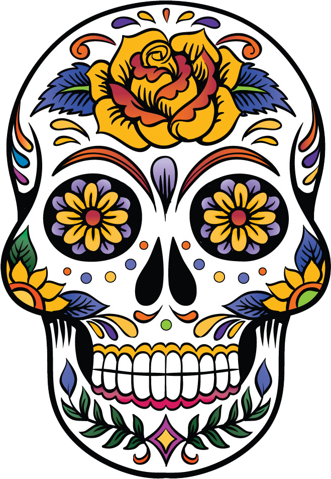 Sugar Skull Clipart - Png Download (848x1000), Png Download