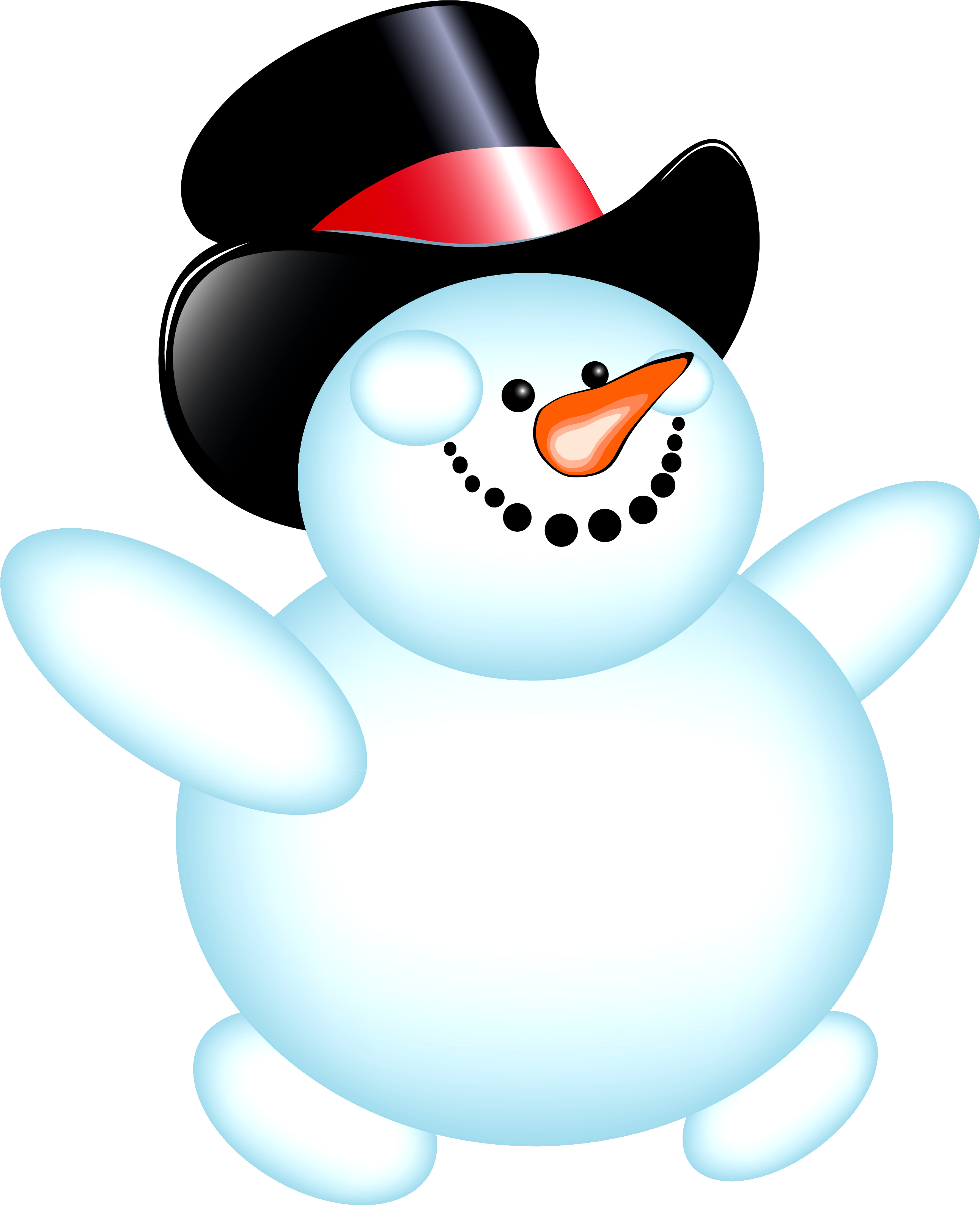 Clipart Black And White Library Amazing Making A Snowman - Transparent Background Cartoon Snowman - Png Download (2583x3175), Png Download