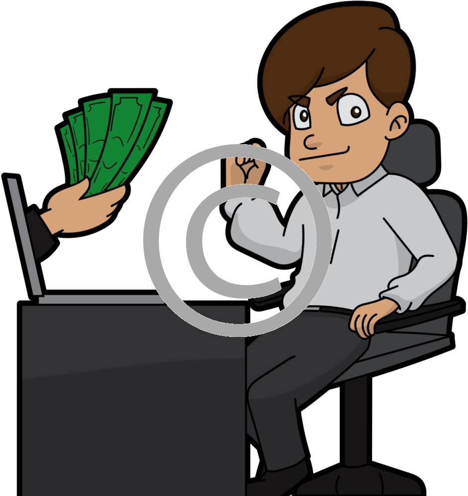 Making Money Cartoon Clipart (1024x1024), Png Download