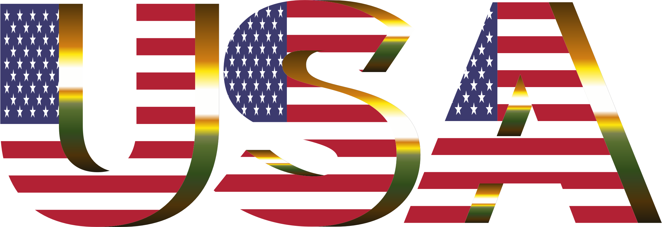 Flag Of The United States United States Flag Code Clip - Usa Word Transparent Background - Png Download (2280x782), Png Download