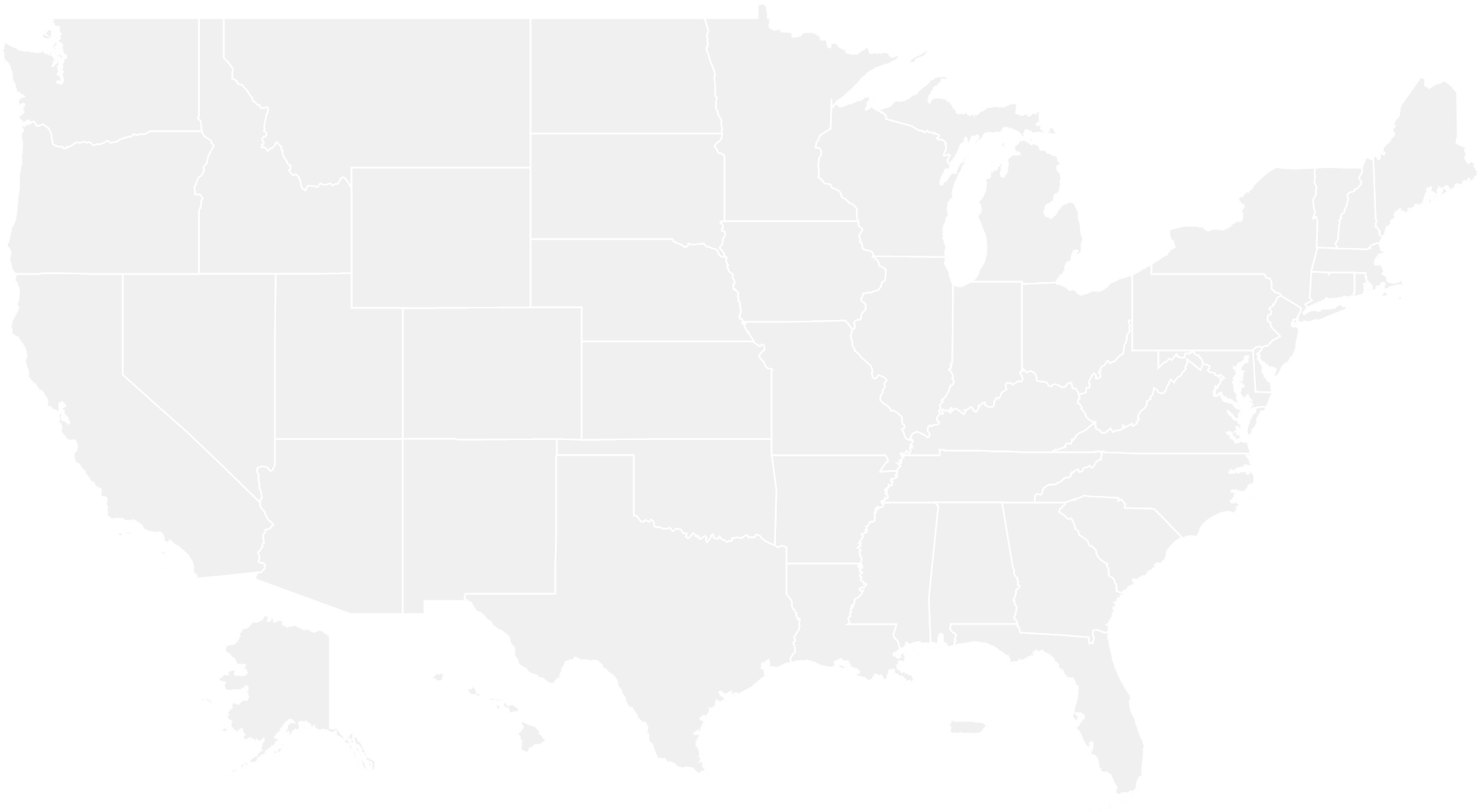 United States Map Us Map With Cities Us Map Black - United States Map White Png Clipart (1908x1048), Png Download