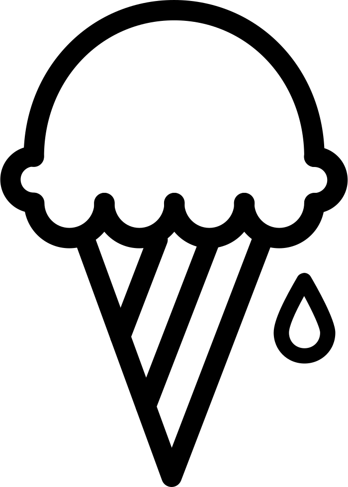 Ice Cream Cone Outline - Symbols Of Ice Cream Clipart (700x980), Png Download