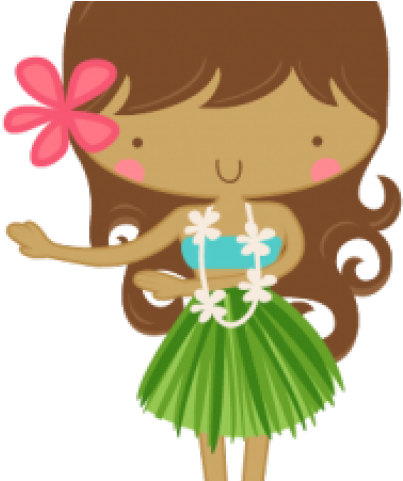 Free Hula Girl Clipart - Cute Hawaiian Girl Clipart - Png Download (640x480), Png Download