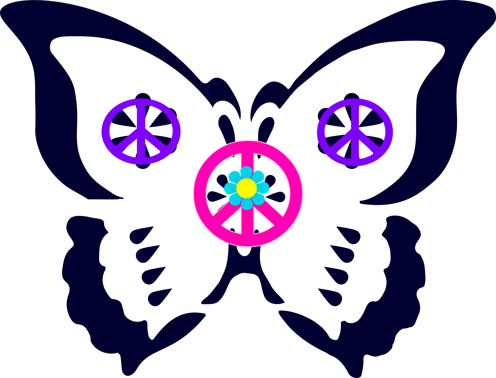 Butterfly Mandala Free Svg Clipart (1920x1462), Png Download