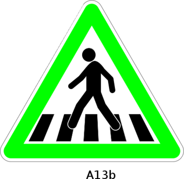 Pedestrian Crossing Sign Clip Art